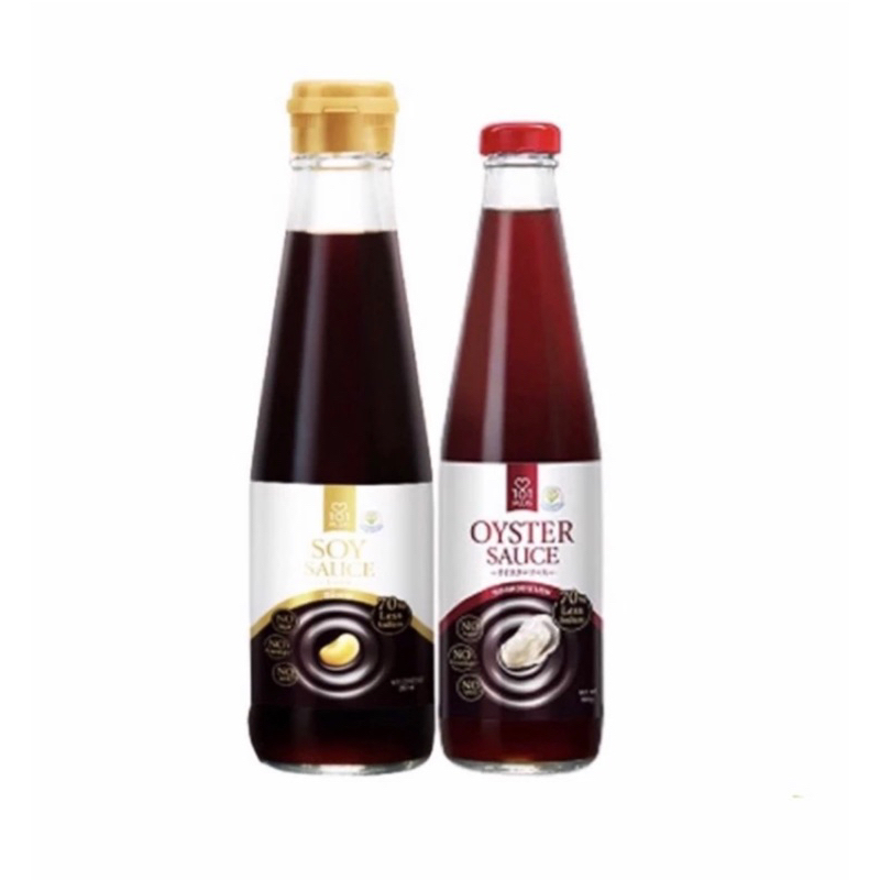 แพ็คคู่ ซีอิ๊วขาวและซอสหอยนางรม ตรา 101 plus ขนาด 250 ml