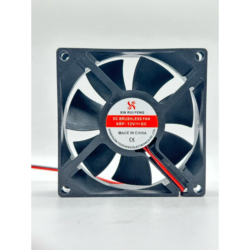 พัดลม XIN RUI FENG DC BRUSHLESS FAN XRF- 12V-.. DC ขนาด 80*80*25mm 3นิ้ว
