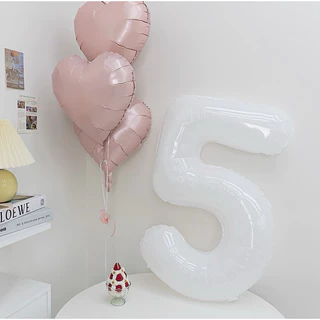 [พร้อมส่ง] ลูกโป่งฟอยล์หัวใจ สีพาสเทล สีมินิมอล ตกแต่งปาร์ตี้ สวยงาม น่ารัก
