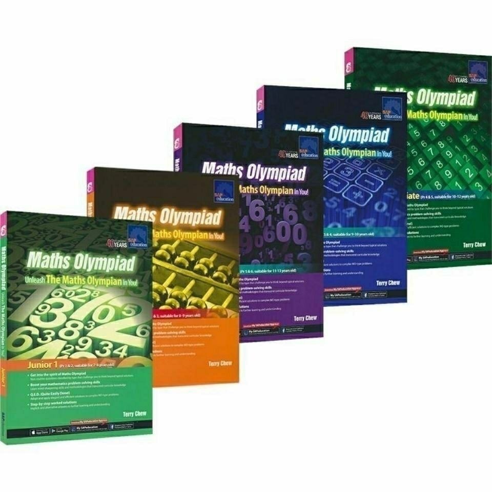 5 Books SAP Maths Olympiad Initial Training Questions for Mathematical Thinking In Olympiad Mathematics for Grades 1-6