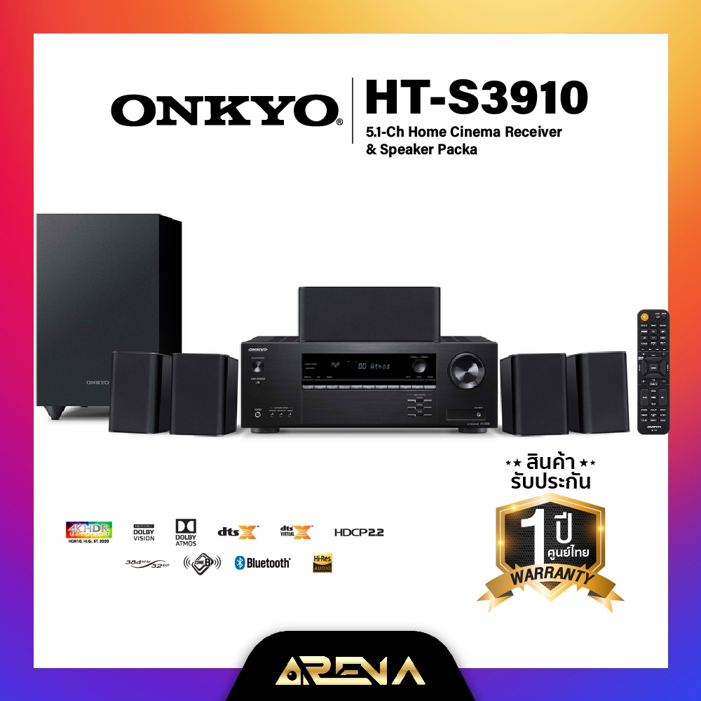 ONKYO : HT-S3910 5.1-Channel Home Theater Receiver &amp; Speaker Package