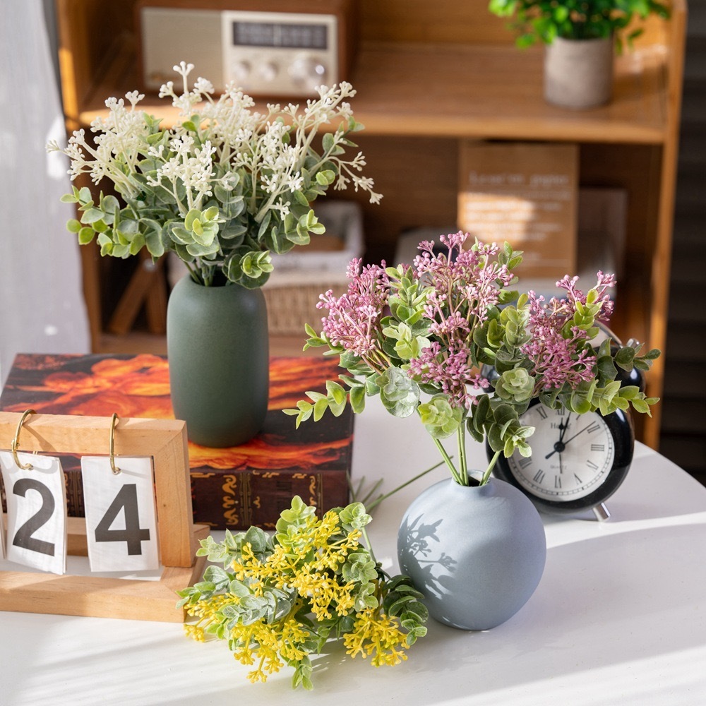 OurHome [พร้อมส่ง] ยูคาลิปตัส Artificial Eucalyptus ตกแต่งงานแต่งงาน ดอกไม้ปลอม ดอกไม้ประดับห้อง อุปกรณ์ประกอบฉากภาพ กา ราคา ถูกที่สุด ดีลบีเคเค แกลเลอรีภาพที่ 2