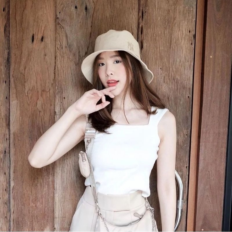 แท้ 💯 MLB bucket hat หมวกบักเก็ต หมวกปีกกว้าง NY สีดำ/ สีขาว/ สีครีม/ สีเบจ