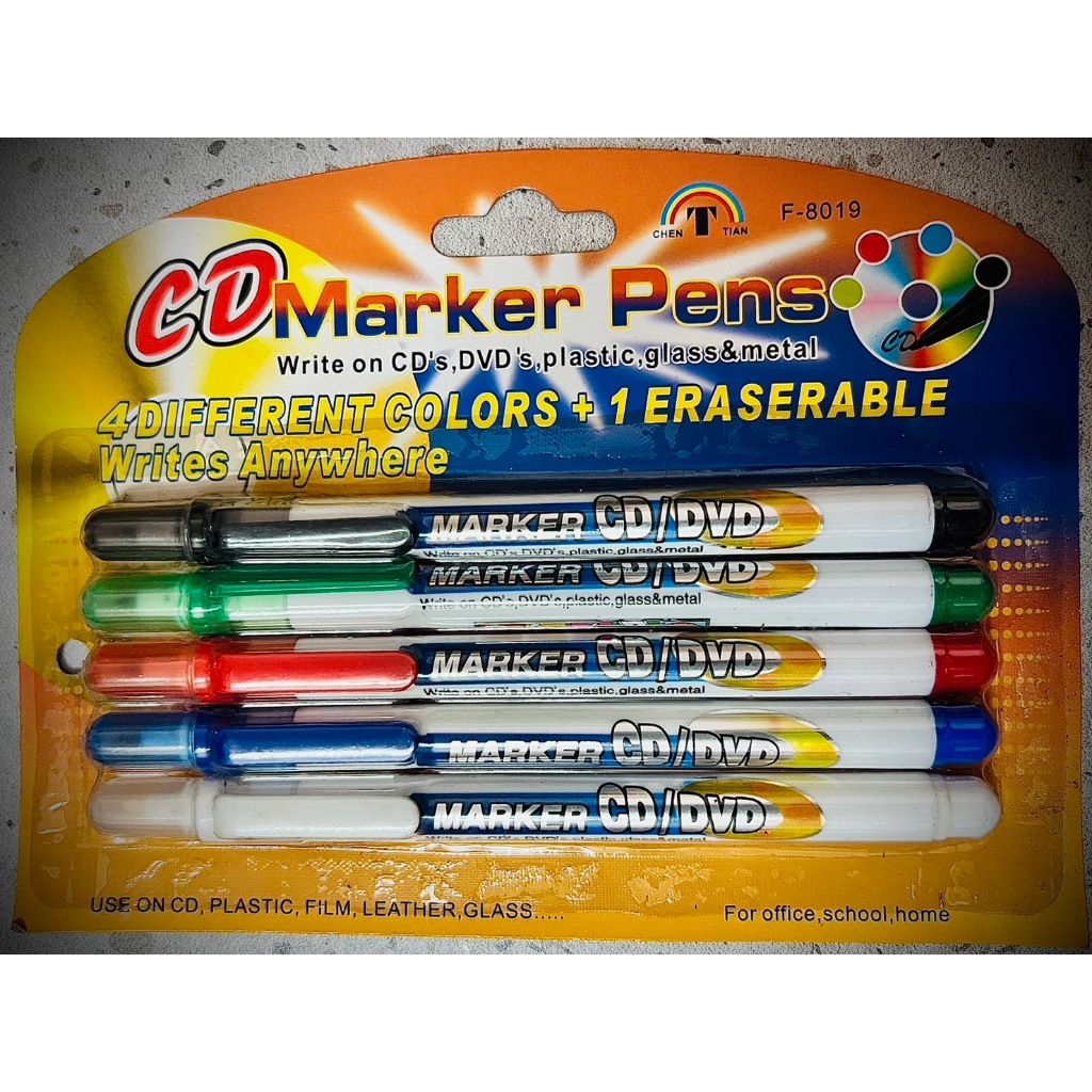 4Marker CD DVD + 1Eraser White