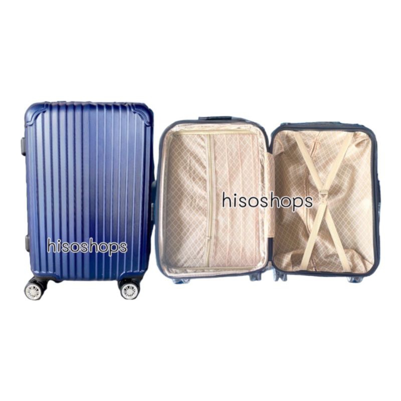 QF-001 กระเป๋าเดินทางล้อลาก วัสดุ ABS ขนาด 24 นิิ้ว สีน้ำเงิน
