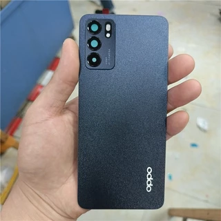 ฝาครอบแบตเตอรี่กระจก ด้านหลัง พร้อมเลนส์กล้อง แบบเปลี่ยน สําหรับ OPPO Reno 6 5G