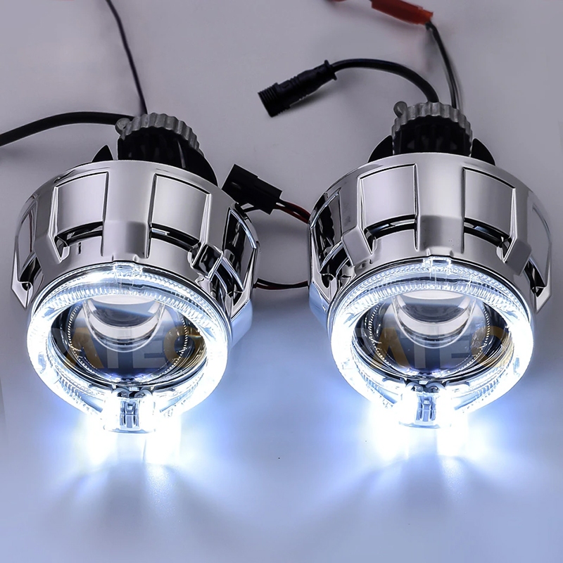 ฝาครอบ สำหรับใส่โปรเจคเตอร์ bi led หรือ bi xenno ขนาด 2 นิ้ว พร้อมไฟวงแหวนLED สีขาว จำนวน 1 ชิ้น ประกัน 3 เดือน
