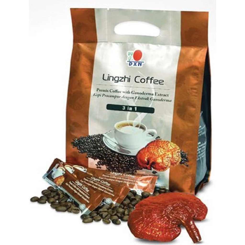 DXN กาแฟผสมเห็ดหลินจือ 3in1 Premix Coffee with Ganoderma Extract ขนาด 20 ซอง 21 กรัม