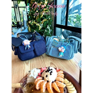 🔥พร้อมส่ง งานสั่งตัด🔥📌ใช้โค้ดโคตรคุ้ม📌 กระเป๋า Minnie กระเป๋ายีนส์ แฟชั่น คอสบอดี สาย 2 เส้น งานสั่งตัด คุณภาพดี