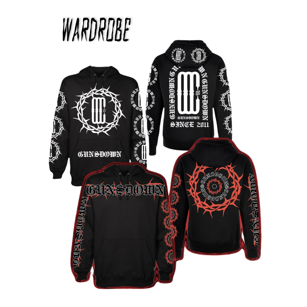 เสื้อกันหนาว HOODIE แบบสวม แบรนด์ GUNSDOWN ด้านในเป็นผ้าสำลีทอพิเศษ