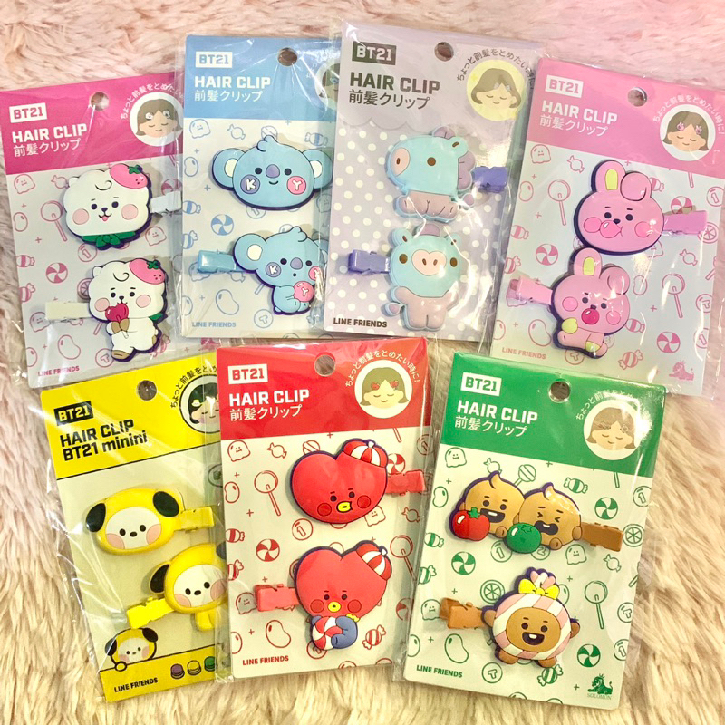 มาใหม่พร้อมส่ง💜  กิ๊บติดผม หน้าม้า BT21 Hair clip ของเเท้หิ้วจากช็อป Japan 🇯🇵