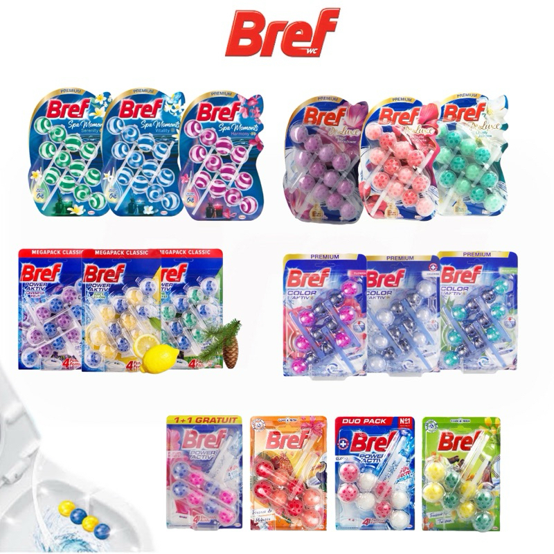 Bref เบรฟ WC cleaner & freshener ผลิตภัณฑ์ทำความสะอาดชักโครก ดับกลิ่นไม่พึงประสงค์ [แพ็ค​2/3ชิ้น]