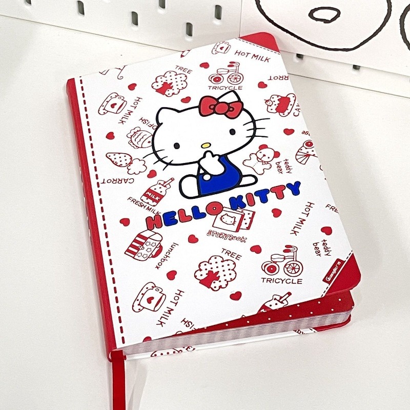 สมุดโน๊ตไดอารี่ ขนาด A5 อเนกประสงค์ ลายการ์ตูน Hello Kitty สีสันสดใส จุของได้เยอะ สําหรับนักเรียน