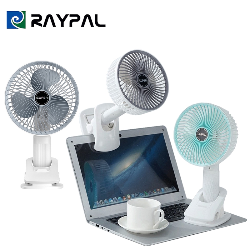 พัดลม ที่มีคลิป พัดลมเล็ก ปรับได้ 360° ตั้งได้ ชาร์จ USB ลมแรง3เท่า แบตเตอรี่ความจุสูง พัดลมเล็กต้ังโต๊ะ