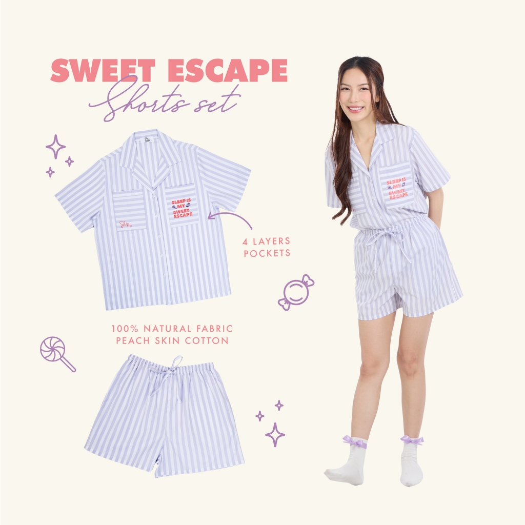 ชุดนอน Sleep is - Sweet Escape Shorts set