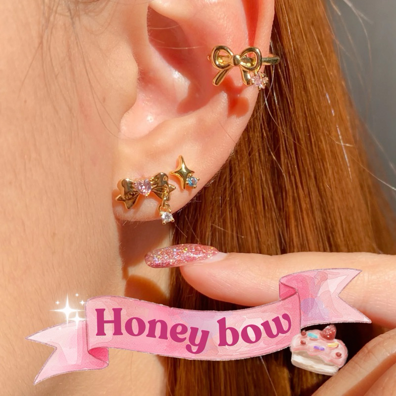 Thelucy Honey bow earrings