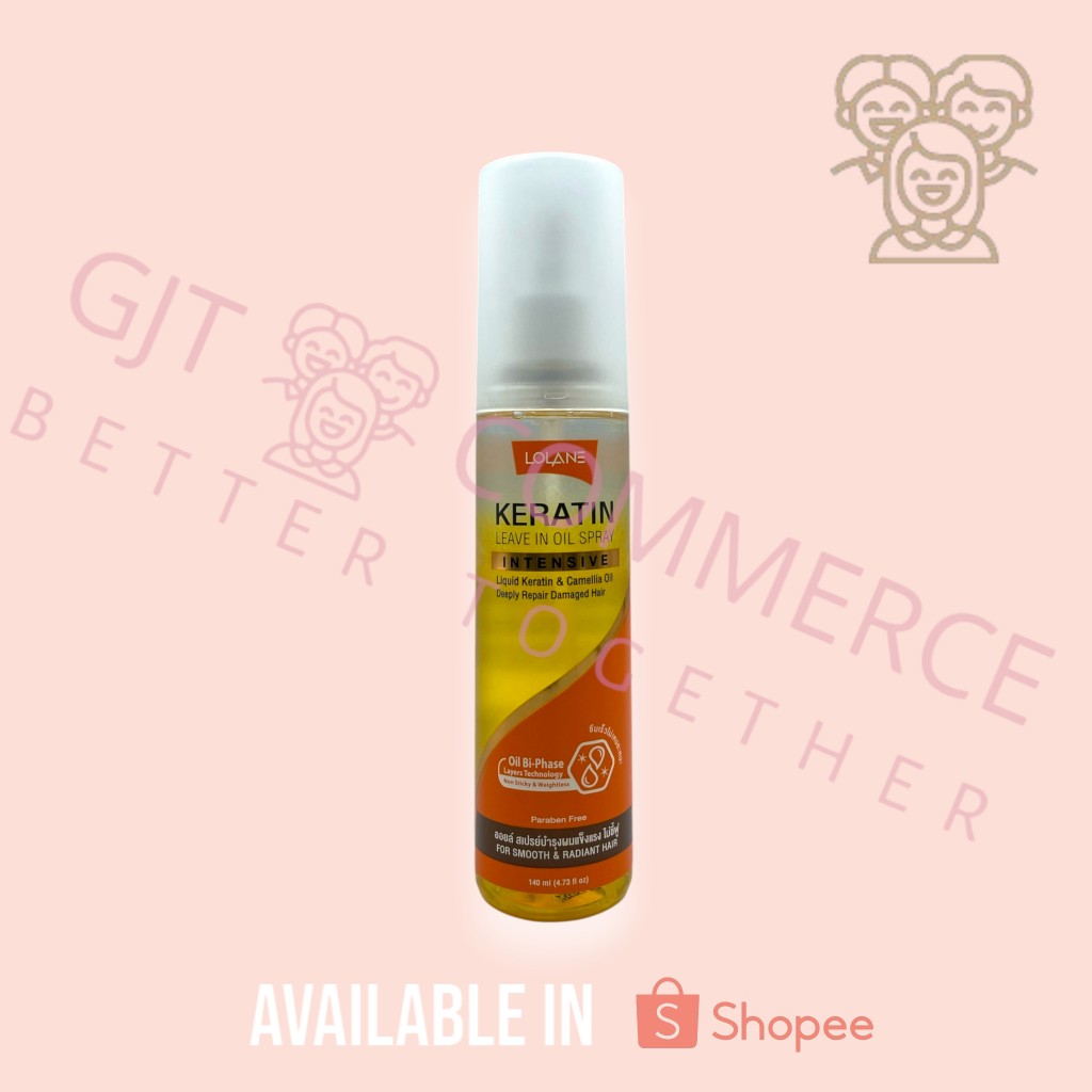 โลแลน เคราติน ลีฟ อิน ออยล์ สเปรย์ 140 มล. (Lolane Keratin Leave In Oil Spray 140 ml.)