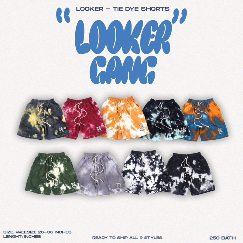 LOOKER - กางเกงขาสั้น Tie Dye Shorts