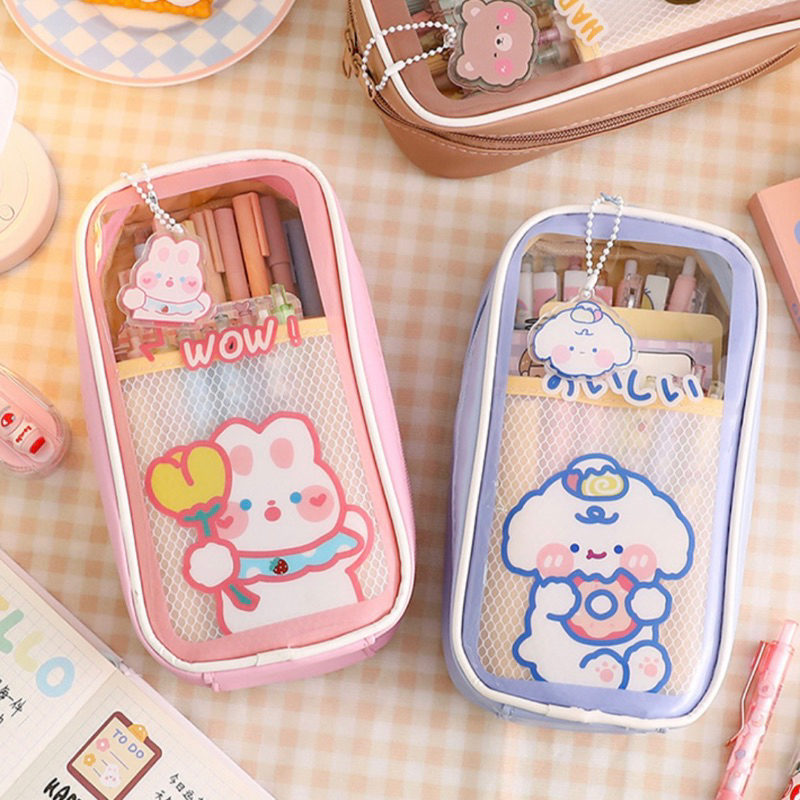 KC144 กระเป๋าใส่ดินสอ กล่องดินสอ ใส่จุ อุปกรณ์การเรียน พร้อมส่ง