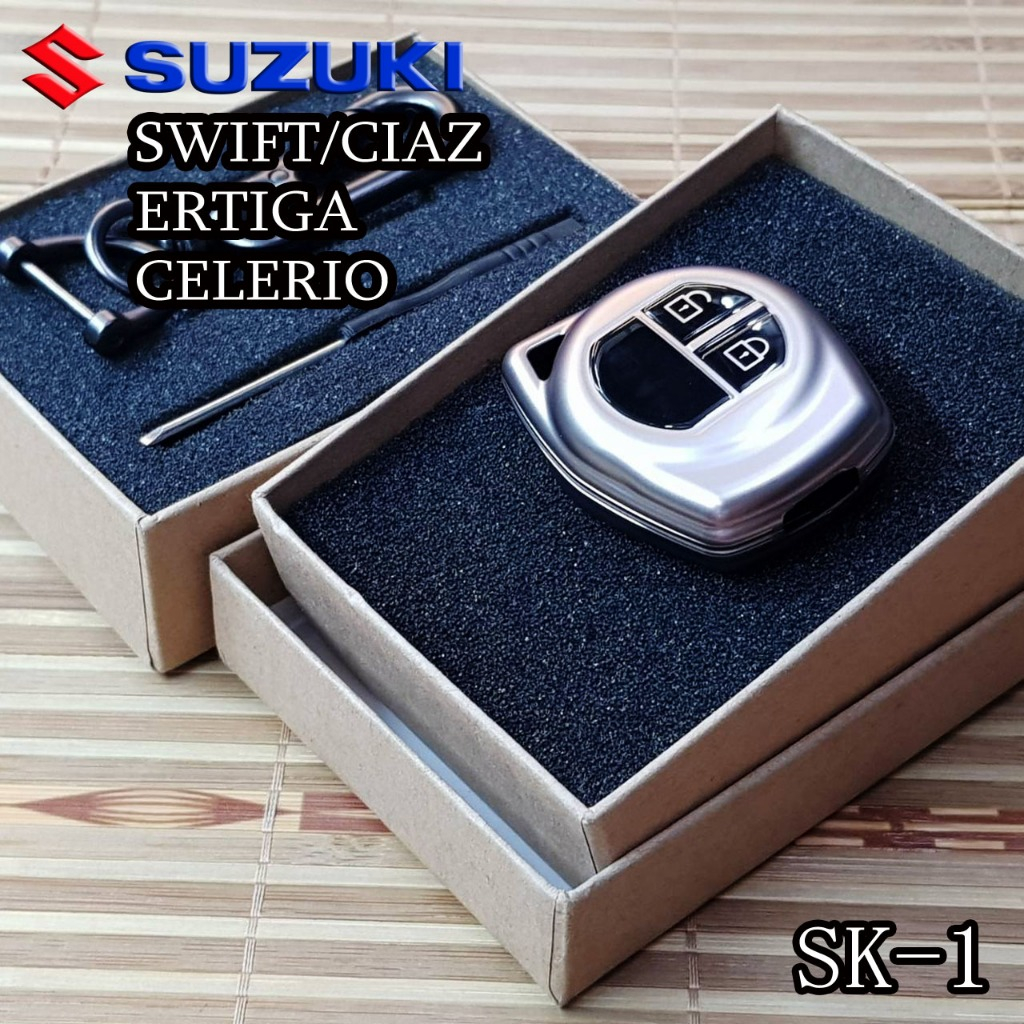 เคสสำหรับกุญแจรถยนต์ วัสดุทำจาก TPU ใสได้กับกุญแจรถยนต์รุ่น SUZUKI SWIFT/CIAZ  ERTIGA  CELERIO พร้อมพวงกุญแจ