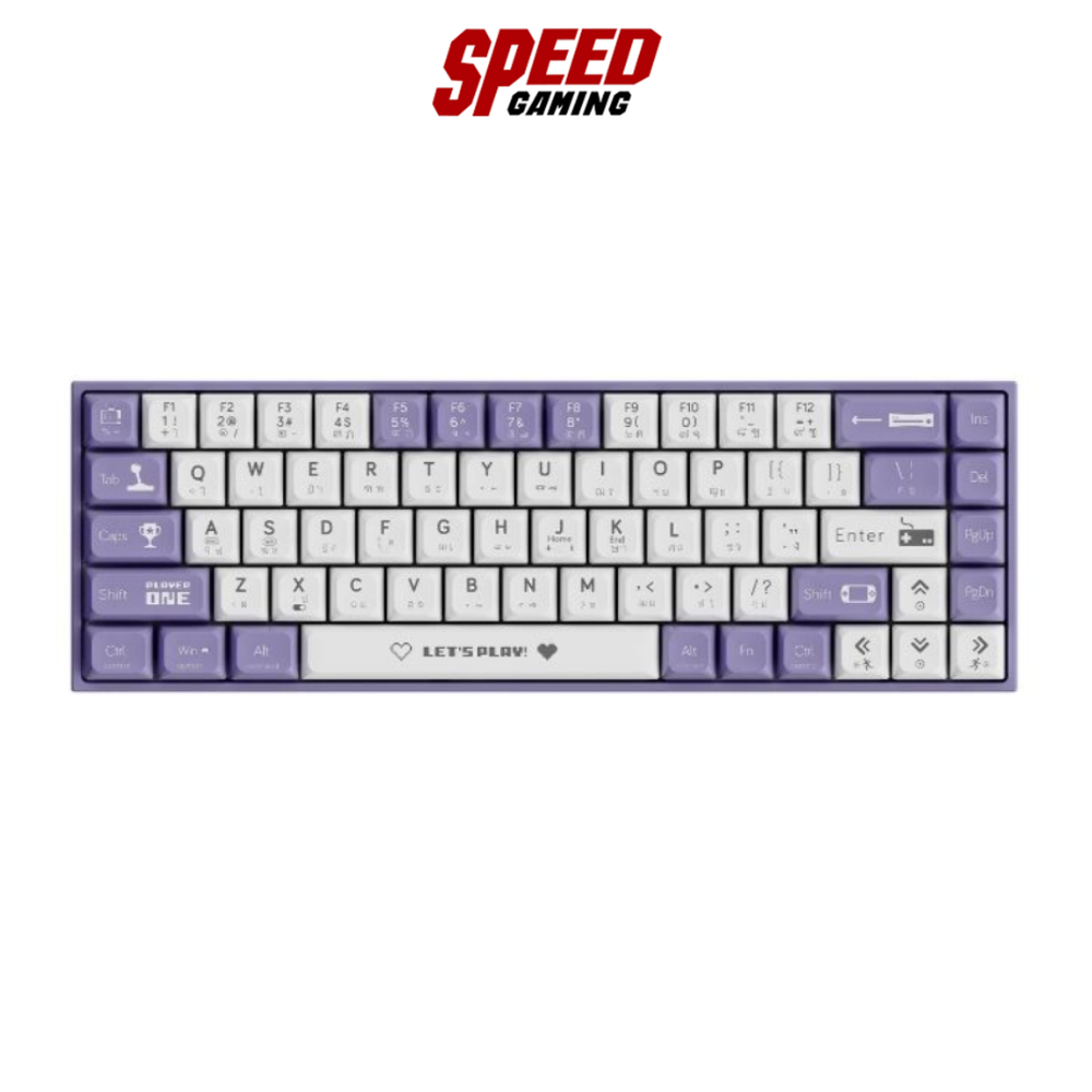 AJAZZ AK680 Wired Lets Play Purple Blue/Red Switch KEYBOARD(คีย์บอร์ด) || By Speed Gaming