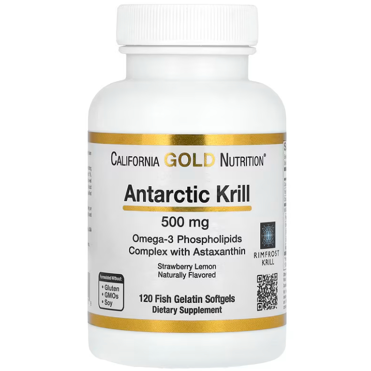 (EXP.10/2024) California Gold Nutrition, Antarctic Krill Oil, with Astaxanthin 500 mg.