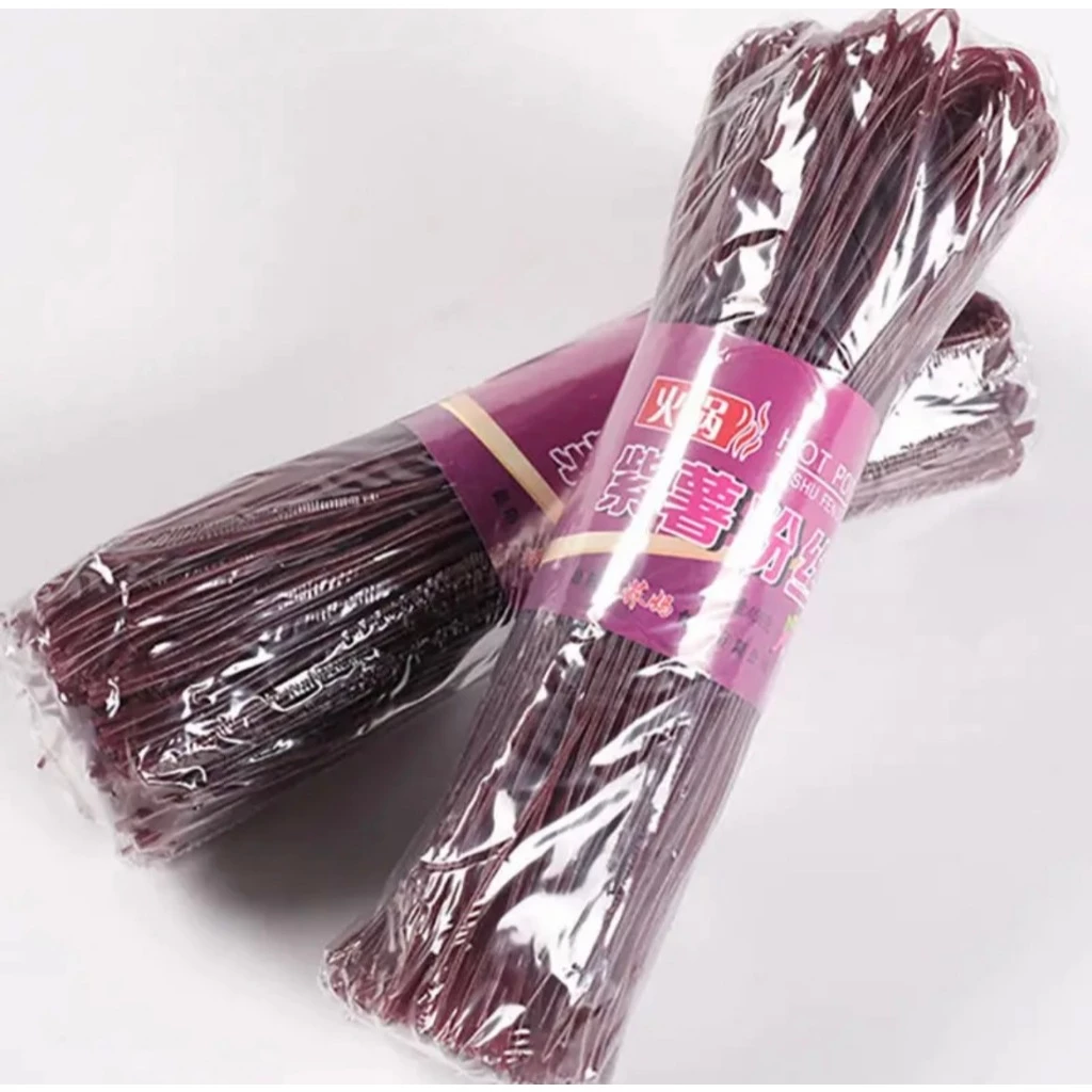 เส้นมันเทศ เส้นเล็กหมาล่า เส้นมันม่วง (紫薯粉细) ขาด400g พร้อมส่ง เส้นหมาล่า เส้นมันม่วง