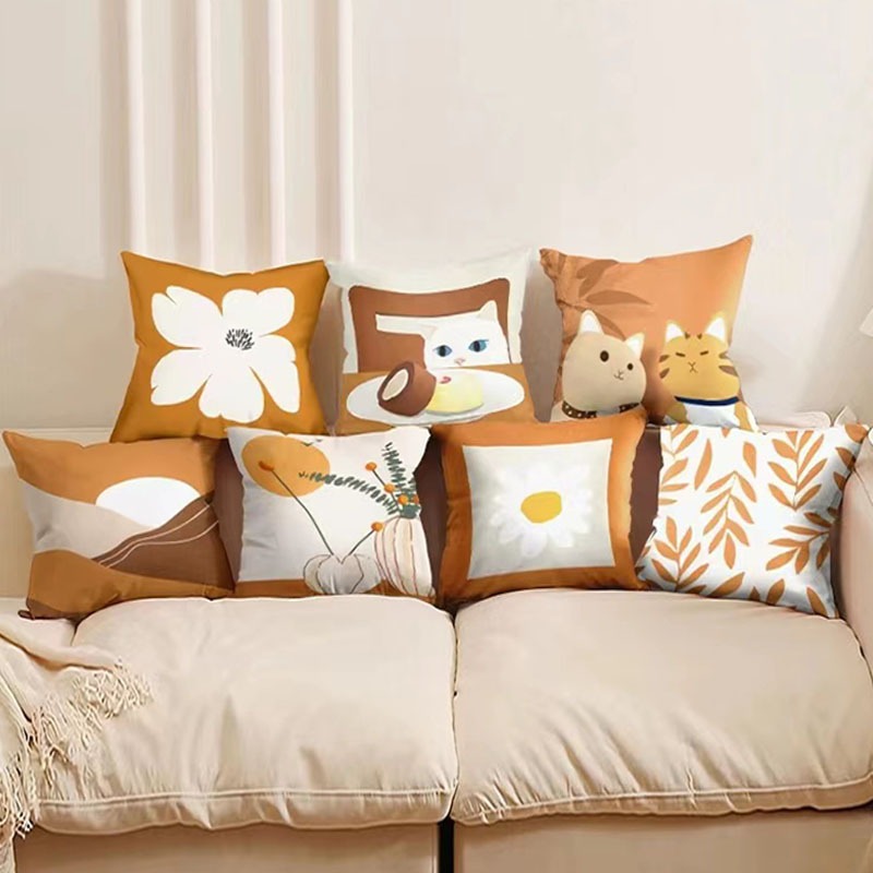 ShopAt.Two[PW-2279] ปลอกหมอน ปลอกหมอนโซฟา ปลอกหมอนตกแต่งโซฟา ทรงสี่เหลี่ยม ขนาด 45x45 cm.