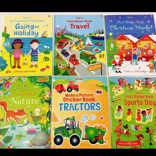 พร้อมส่ง Usborne Sticker English Book สมุดภาพสติ๊กเกอร์ หนังสือสติกเกอร์ติดสนุก สมุดสติกเกอร์ภาษาอังกฤษ