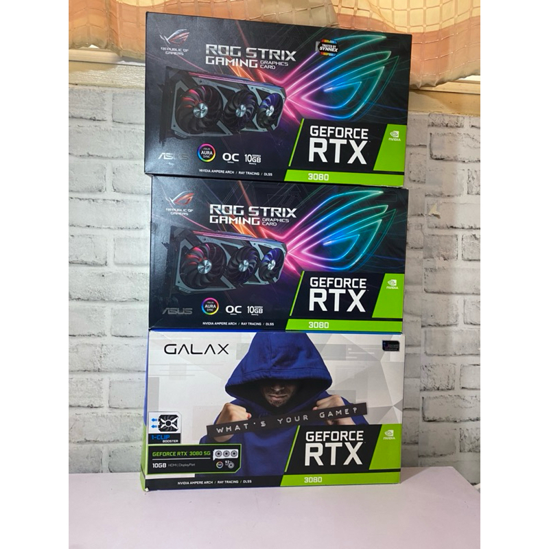 การ์ดจอตัวท็อป ASUS ROG /GALAX RTX 3080 10GB พร้อมกล่อง พอร์ทจุดครบ ใช้งานมาน้อย