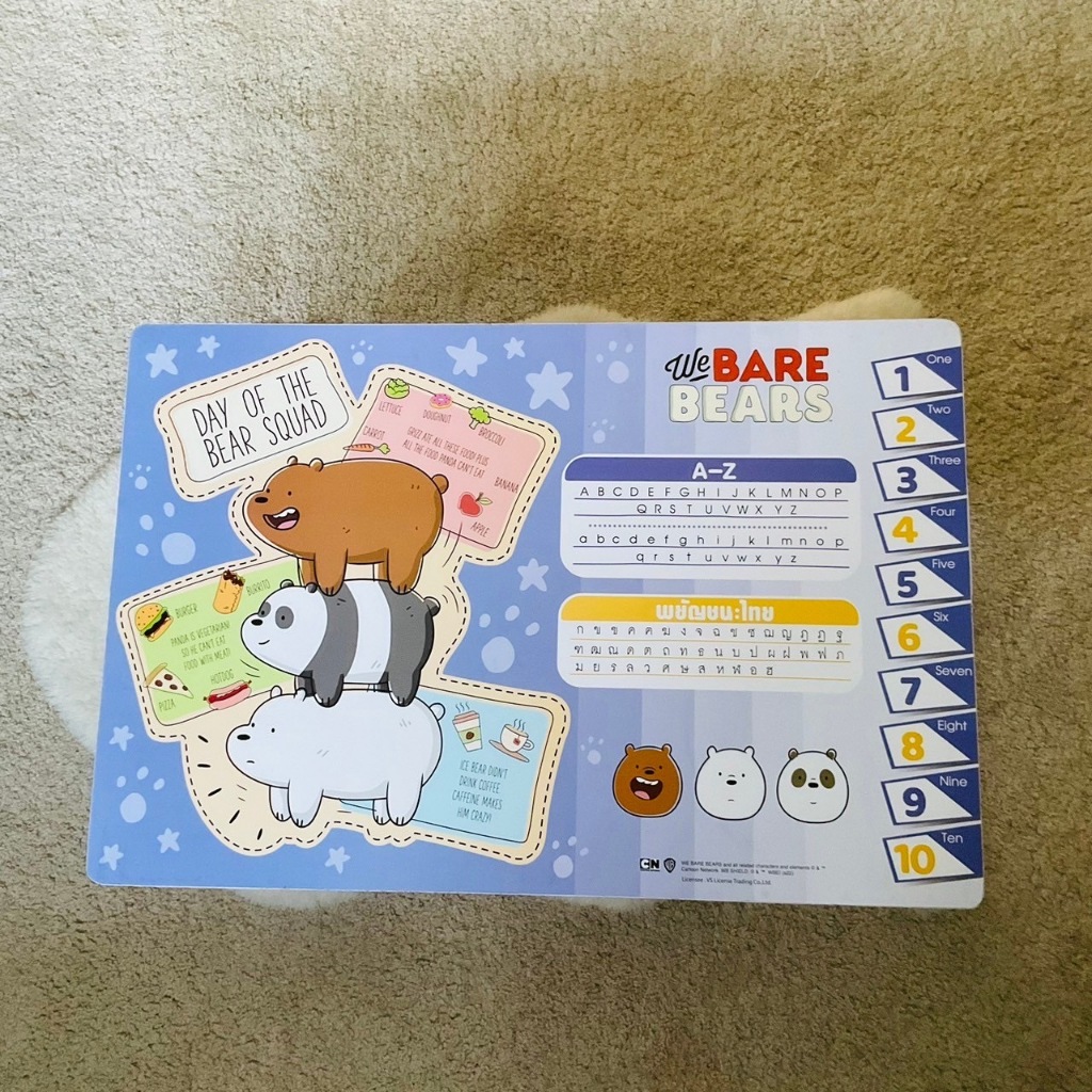 โต๊ะญี่ปุ่นลาย WeBearBear น่ารักมาก ขนาด 40x60 cm