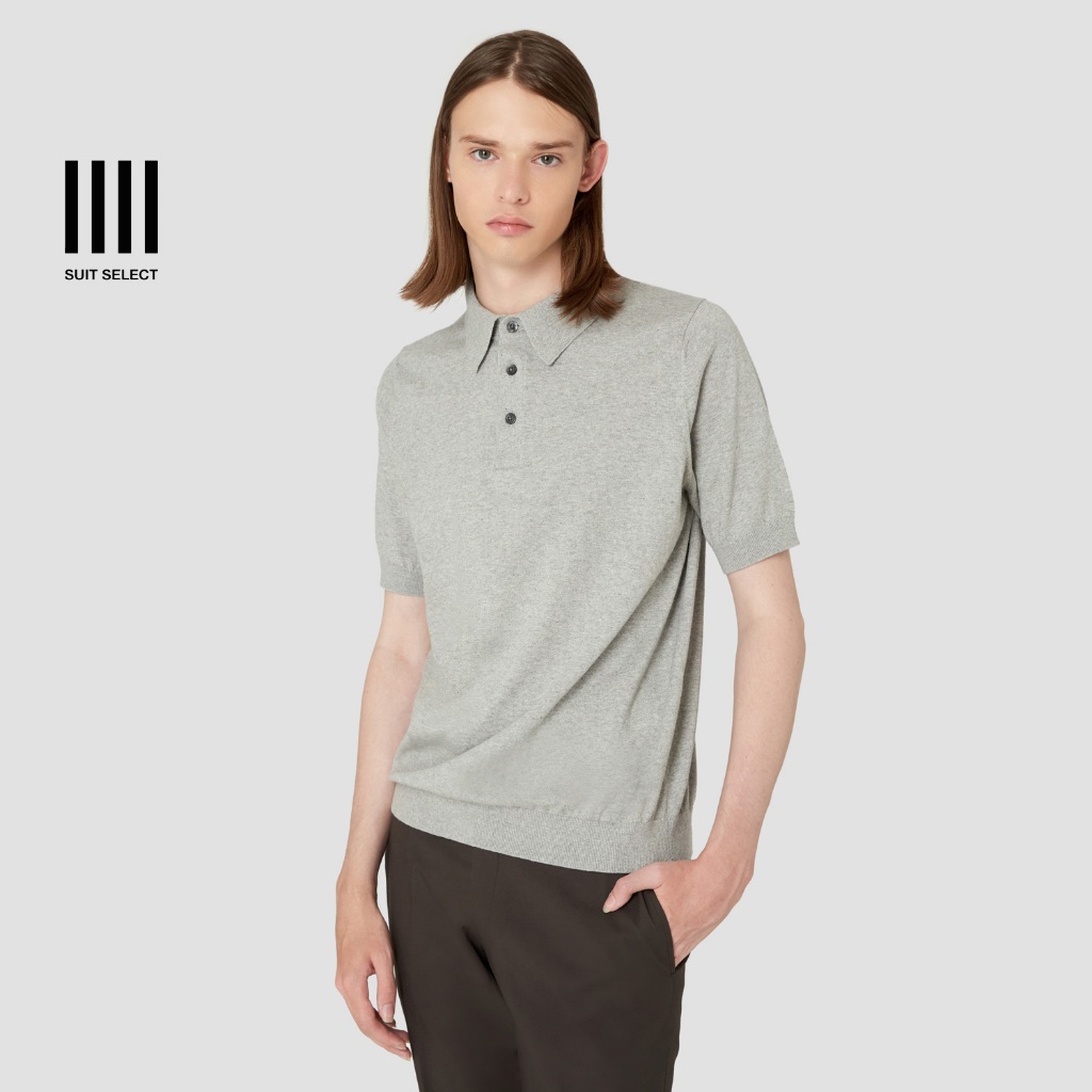 SUIT SELECT RBC POLO (Gray) เสื้อโปโลสีเทา Cotton 100%