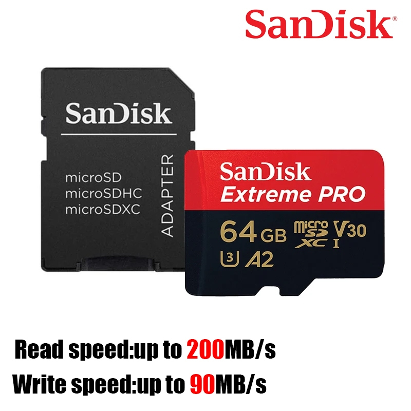 EXTREME PRO SDCard 200MB/S A2 CLASS 10 Micro SD 128GB 256GB 512GB เมมโมรี่ การ์ด Applied to โทรศัพท์ กล้อง GoPro