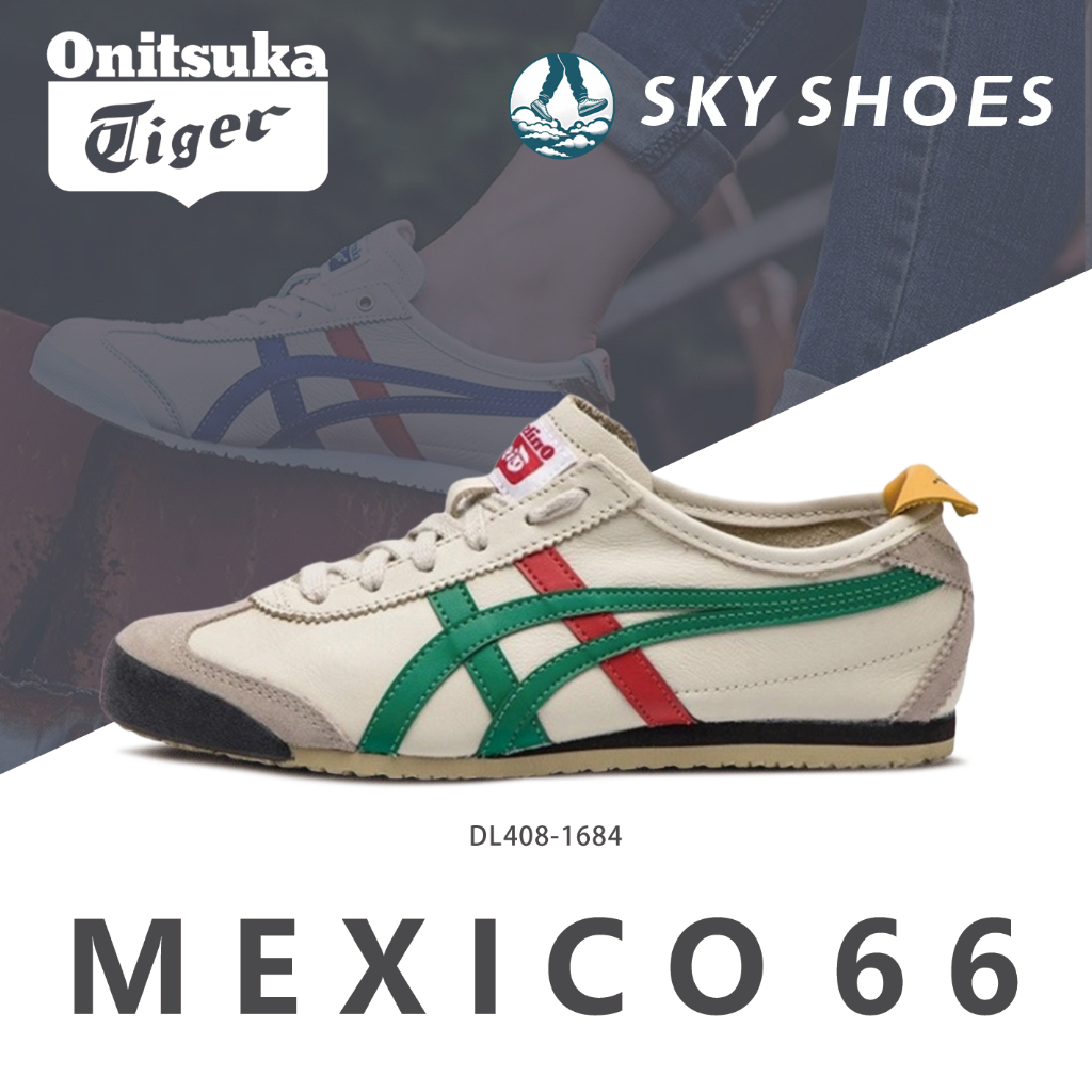 ของแท้ 100% Onitsuka tiger MEXICO 66 Slip-on รองเท้าผ้าใบ DL408-1684