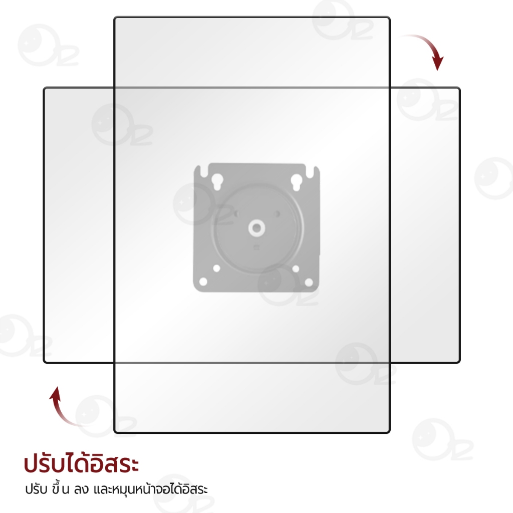 Qbags – NB F120 ขาตั้งจอคอม 17-27 นิ้ว ขาแขวนทีวี มอนิเตอร์ LED ขาแขวนจอคอม ขายึดจอคอม - TV Wall Mount Monitor F80 M2
