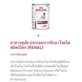 (หมดอายุ : 24/02/2027) royal canin อาหารสุนัขโรคไต renal 410 กรัม 1 กระป๋อง