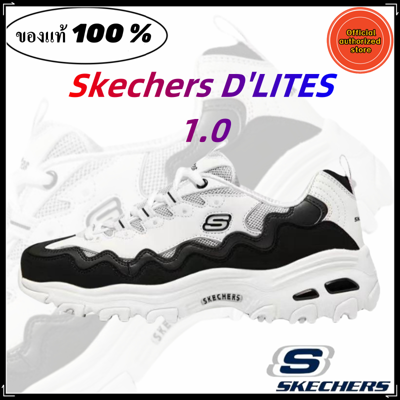 Skechers สเก็ตเชอร์ส รองเท้าผู้หญิง Women and man D'lites1.0 Sport shoes ของแท้ 100 % ป้องกันการลื่น