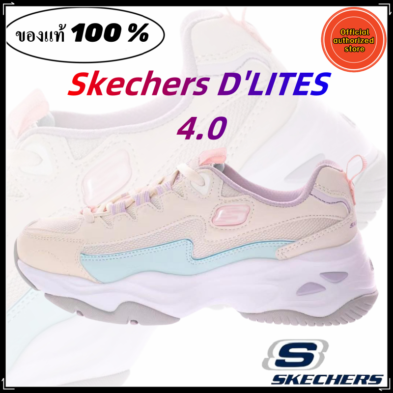 Skechers สเก็ตเชอร์ส รองเท้าผู้หญิง Women and Men D'lites4.0 Sport shoes ของแท้ 100 % Memory foam