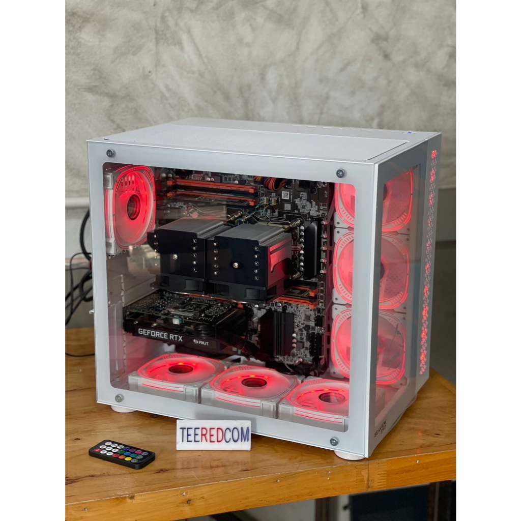 คอมประกอบ ตัดต่อ ปล่อยบอท 2 CPU intel Xeon E5 2697A V4 X2 32c/64t/Ram ecc32-128gb ECC DDR4/Vga 4-16g