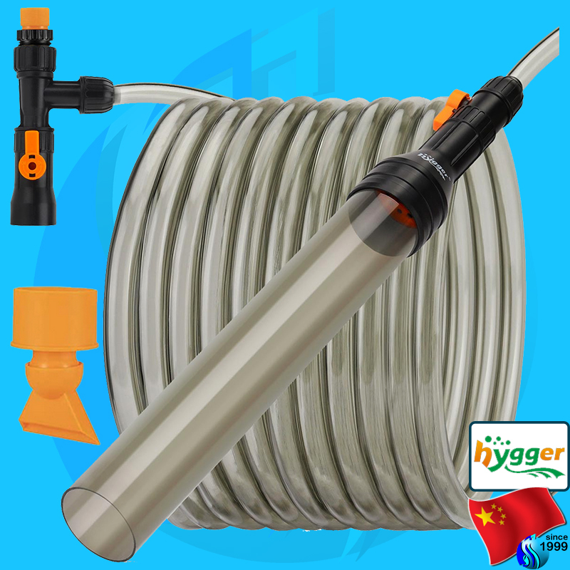 Hygger Auto Aquarium Gravel Cleaning Hose 25ft HG-966 สายยางเติมน้ำ ตู้ปลา หัวดูดกันทราย สายยางดูดน้ำทิ้ง ข้อต่อก็อกน้ำ