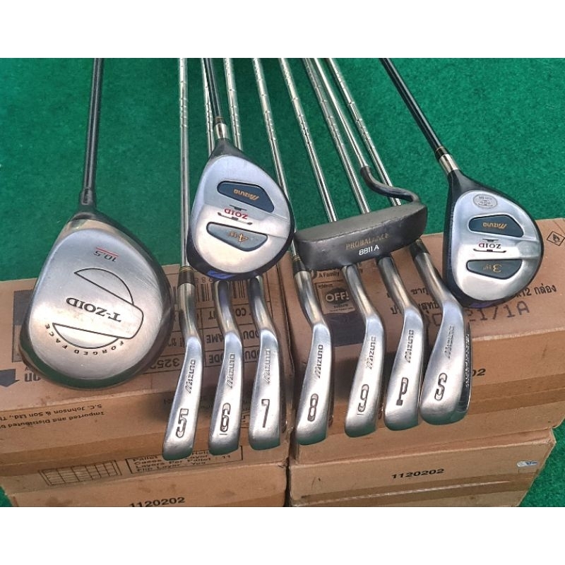 Sale 5.5:ไม้กอล์ฟมือสอง  ชุดกอล์ฟชาย Mizuno GRAND MONARCH ก้านเหล็ก มือสอง (ไม่มีถุง)