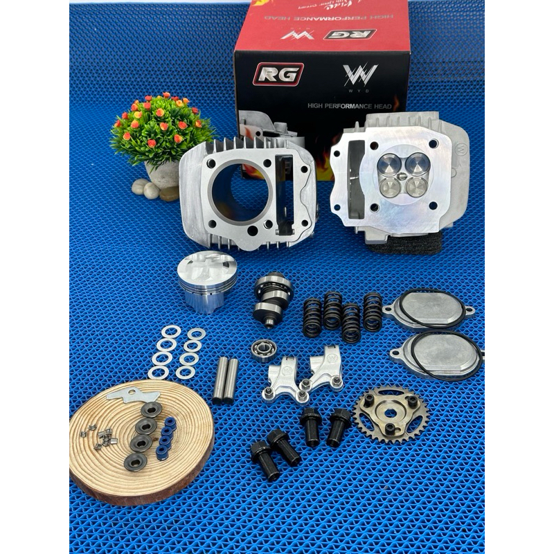 ชุด125ลูก63/4วาล์วขนาดวาว21-24พร้อมเซ็ทหลังวาวขยายเบ้าใส่125คาร์บูและ125iรุ่นไฟเลี้ยวบังลม