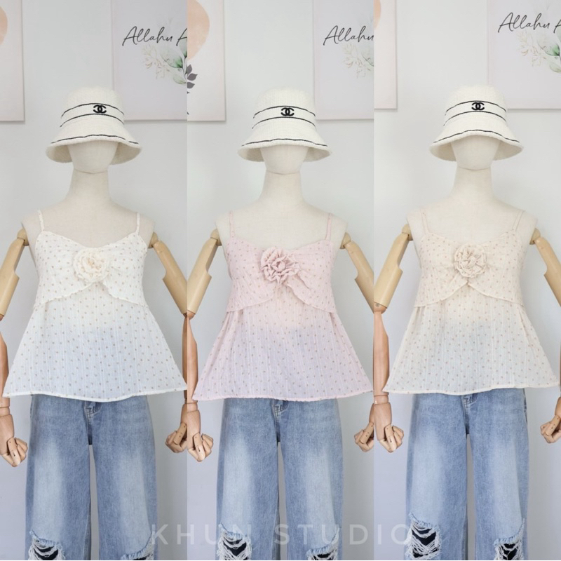 เสื้อสายเดี่ยวกุหลาบ Khun studio 🌹