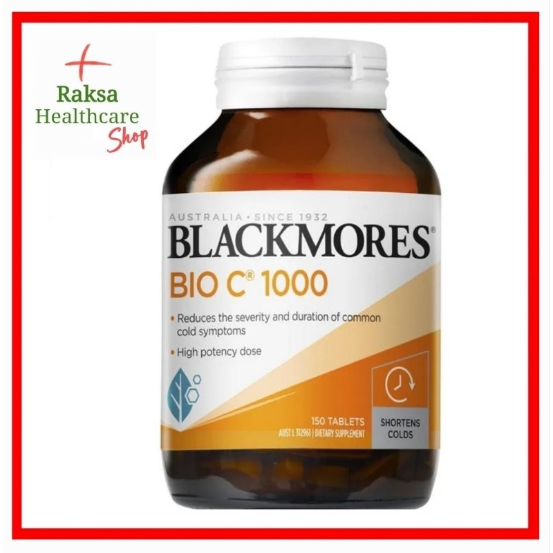 Blackmores แบลคมอร์ส ไบโอ ซี อะซีโรลา พลัส Bio C Acerola Plus 1000mg บรรจุ 31เม็ด (ขนาด62/150/150แถม31เม็ด ทักแชต)