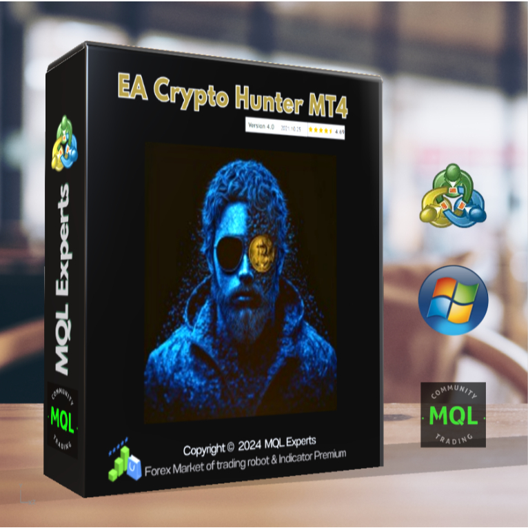 โปรแกรมระบบเทรดอัตโนมัติ EA Crypto Hunter v4.0 bitcoin MT4 Life time