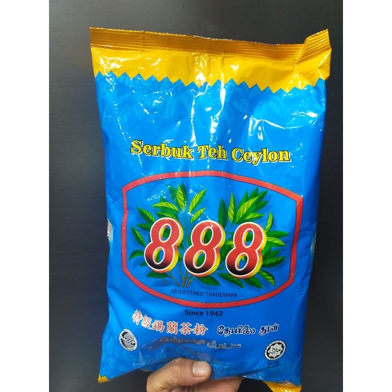 Serbuk Teh Ceylon888ชานำเข้าชาซีลอนแถบเหลืองขนาด1 KG