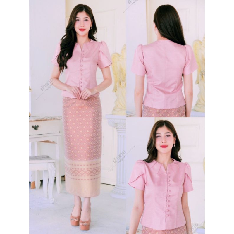 เสื้อไหมลาว คอไลลา แขนบัว น่ารักๆ ใส่ได้ทุกโอกาส