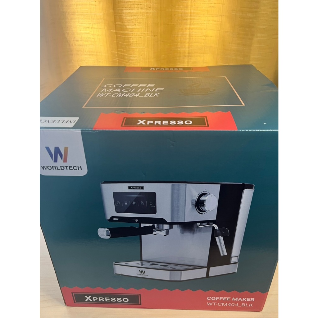 Worldtech Xpresso เครื่องชงกาแฟอัตโนมัติ รุ่น WT-CM404 พร้อมชุดด้ามชงกาแฟ มือสองไม่เกิน 2 อาทิตย์ รั