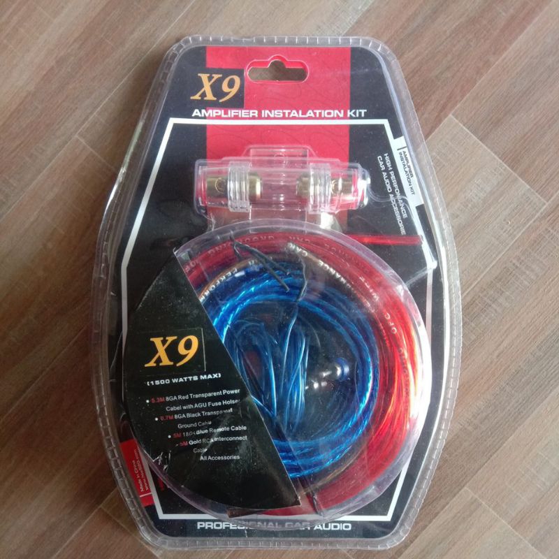 ชุดสายไฟเครื่องเสียงรถยนต์ 10GA Car Audio AMP Power Cable Subwoofer Amplifier Wiring 4.0m