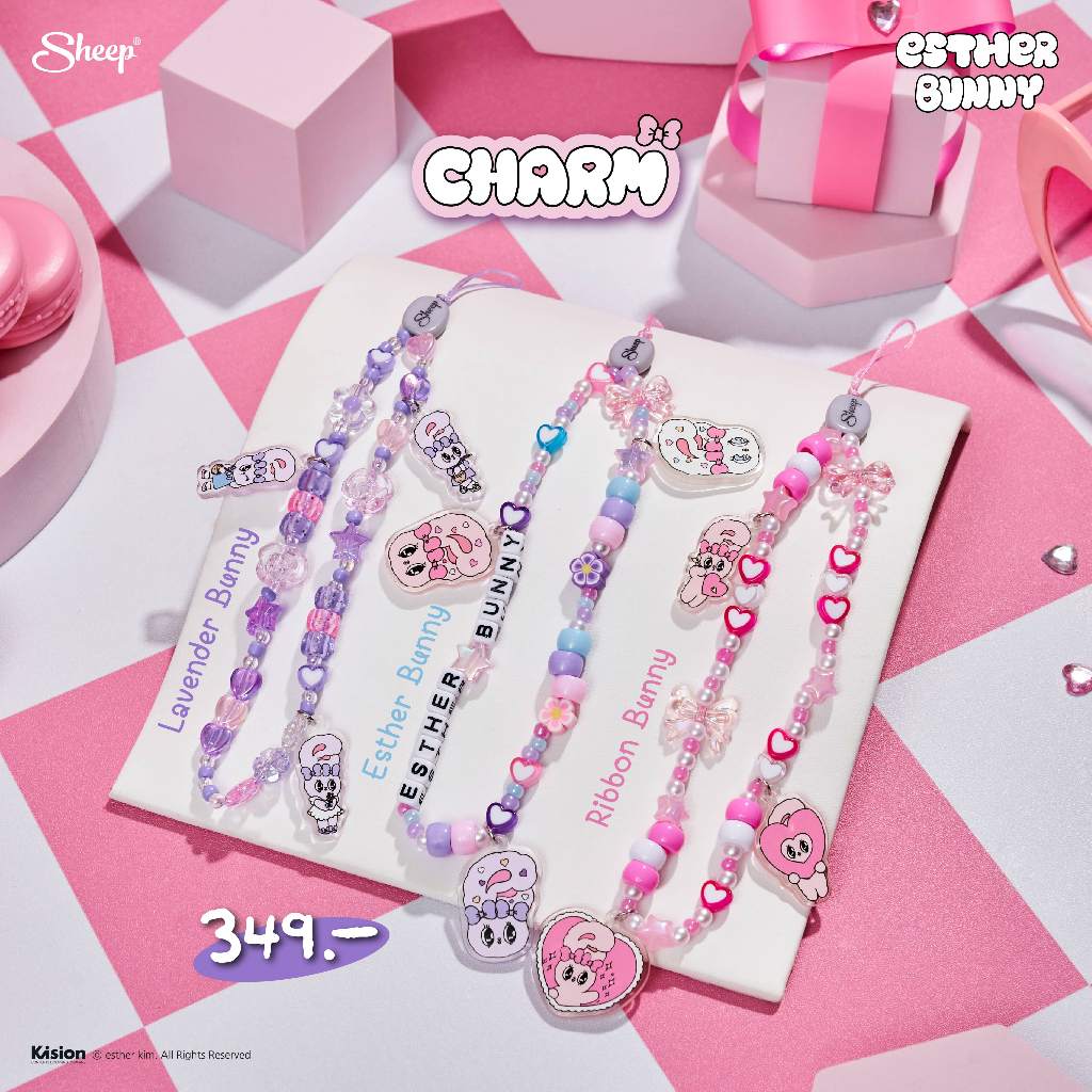 Esther Bunny Limited Collection สายคล้องมือถือ Phone Charm คอลเล็คชั่นเอสเธอร์บันนี่ ลิขสิทธิ์แท้
